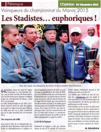 L&#039;Opinin: le Stade Marocain Champion du Maroc 2015